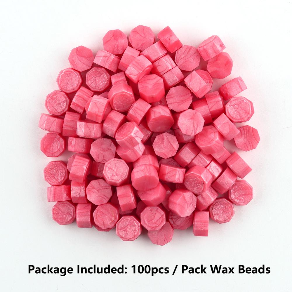 100pcs Wax Seal Beads - 24 Colors Sealing Wax Beads for Making Wax Seals, Decor for Envelope Letter Wedding Invitation