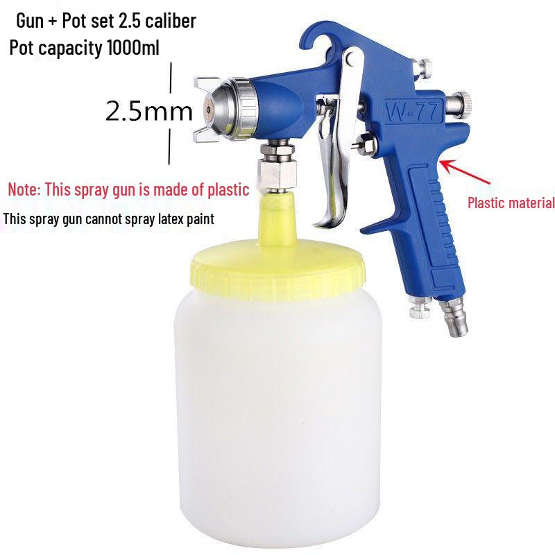 F75 High Atomization Latex Paint Sprayer for Furniture and Cars - Pneumatic Spray Gun with Lower Cup.