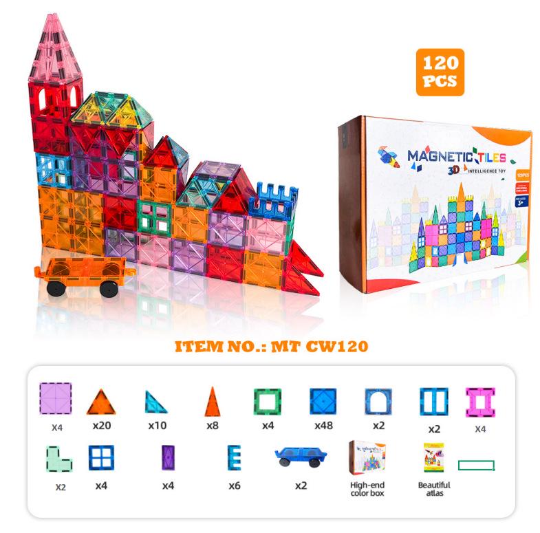 Stained Glass Magnetic Sheet Building Blocks for Early Education and DIY Construction