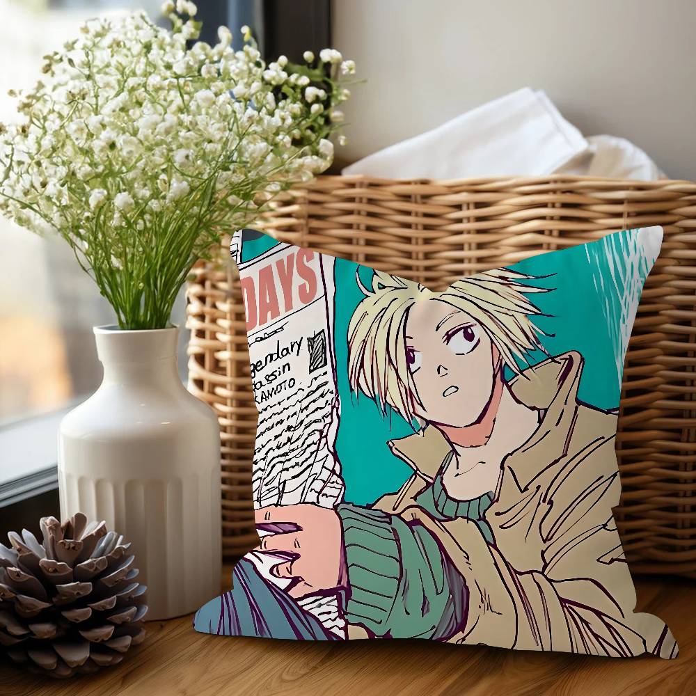 S-SakamotoO Anime Pillow Cushion Cover Pillowcase Living Room Sofa Home Decor Customized