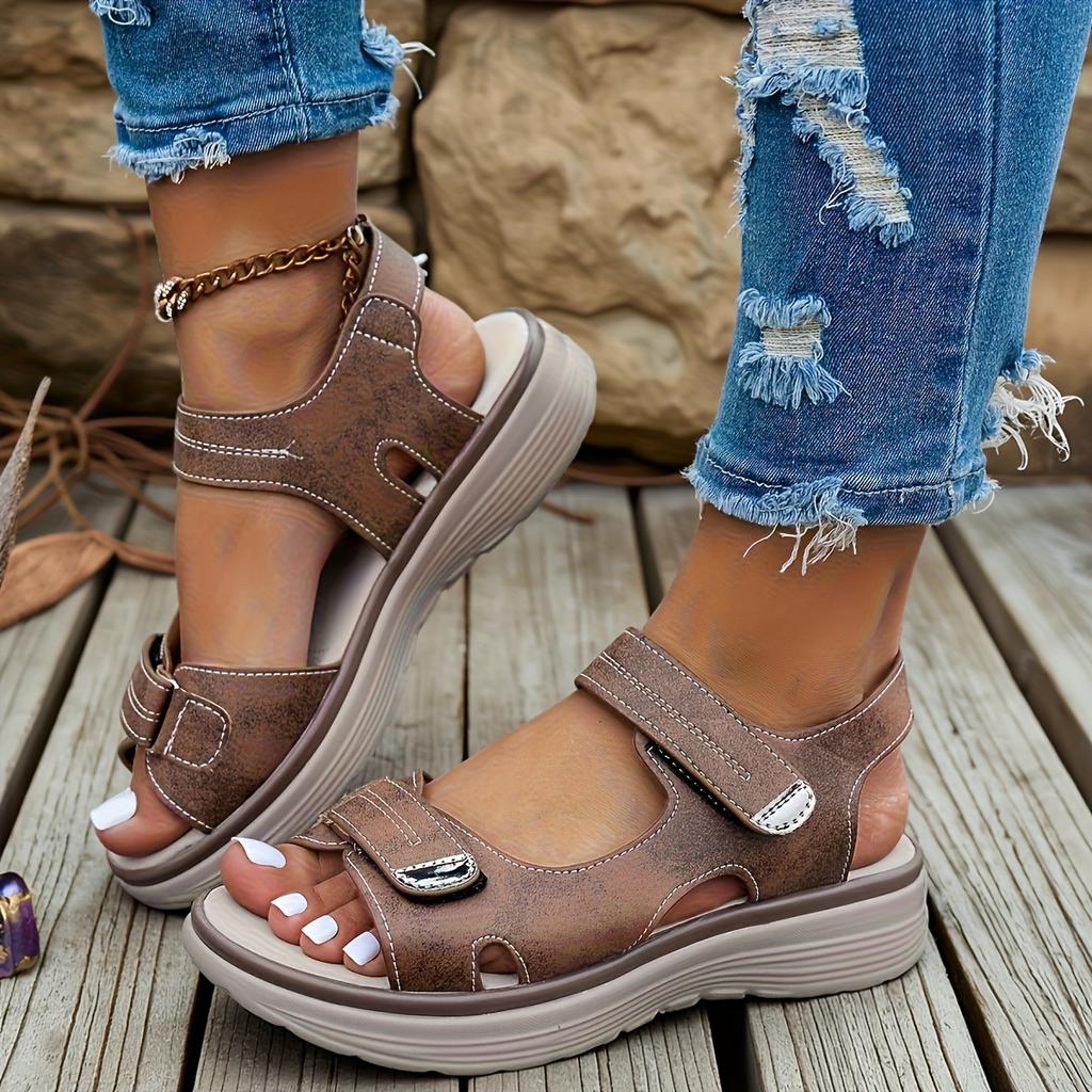 Summer Casual Platform Sandals Women Comfortable Fashion Thick Sole Outdoor Sports Sandals Non Slip Wading Beach Shoes Women