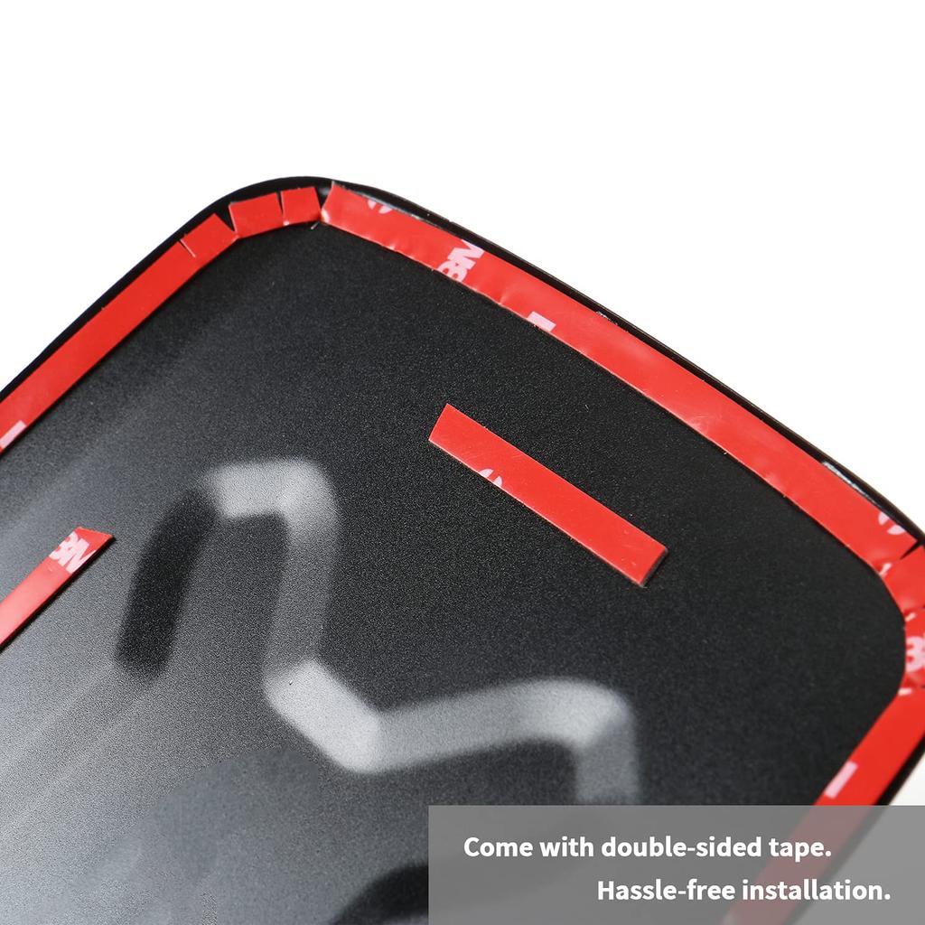 Hoolcar Gas Cap Fuel Filler Door Gas Tank Cap Trim Cover for 2016-2021 Jeep Renegade Black