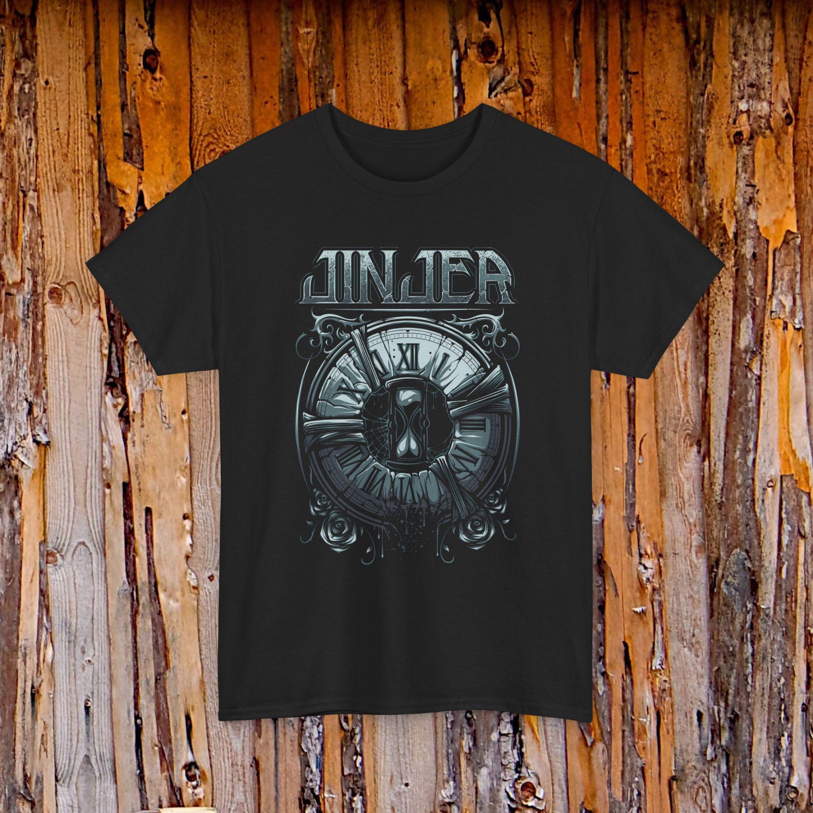 Jinjer Captain Clock Vintage Style Band Logo Tee | Music Shirt 3XL