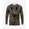 Hunting Animals Pattern T Shirt For Men Camouflage 3D Printed Tees Summer Casual Long Sleeves O-Neck Tops Loose Street T-Shirts