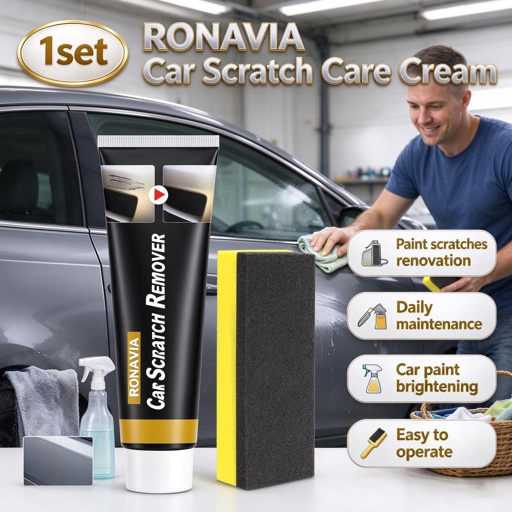 RONAVIA car scratch care cream paint surface scratch refurbishment daily maintenance car paint brightening easy to operate 1set