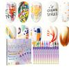 12Pcs/Set Nail Acrylic Graffiti Pen 12 Color Nail Marker Drawing DIY Beauty Nail Art Tools Waterproof and Quick Drying Nail Mark