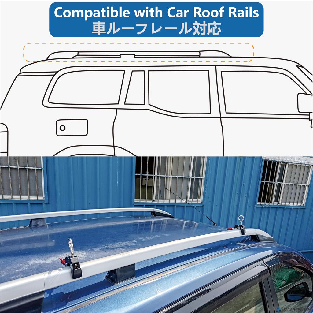 Set of 2 Car Tarp Hooks Easy Compatible with Car Side and Rooftop Includes Car Joint Mounting Camping and Car Tarp Accessories – Scratch-Resistant,