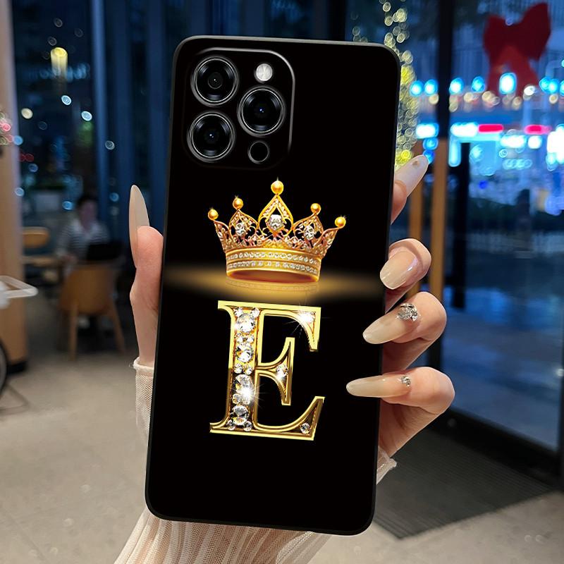 Glitter Crown Lucky Letter Pattern Shockproof Couple Phone Case For Doogee Note 58 58 Pro Casing Soft Silicone Black Cover