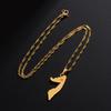 Stainless Steel Africa Somalia Map Pendant Necklace - European & American Fashion Geometric Clavicle Chain for Women