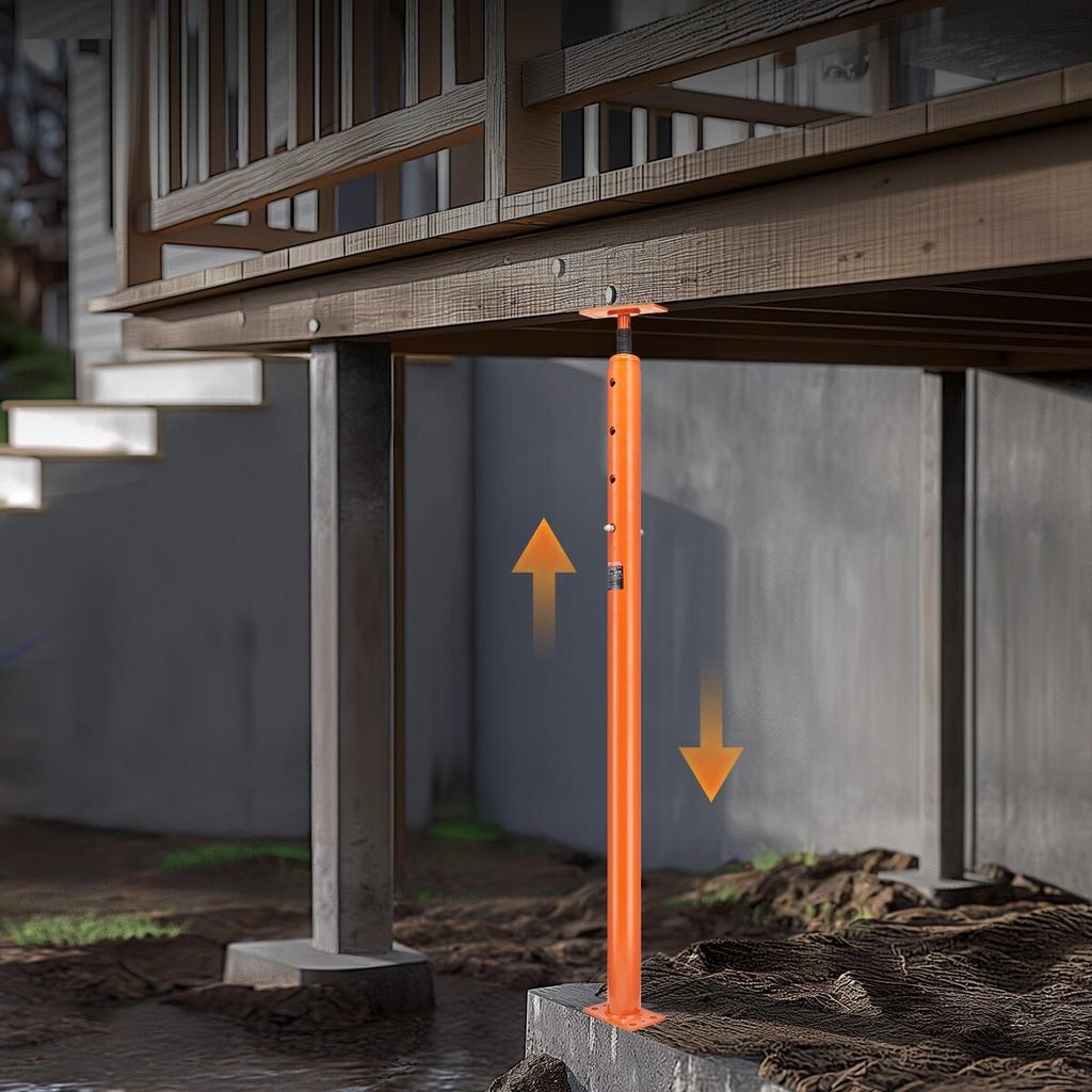 Adjustable Floor Jack Post House Floor Leveling Lift 56"-100" Height Range
