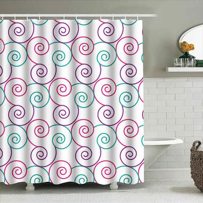 Colorful Bathroom Shower Curtain Pattern Waterproof for Home Decor Pink Blue Green White Shampoo Gel Storage Bag In Home Garden