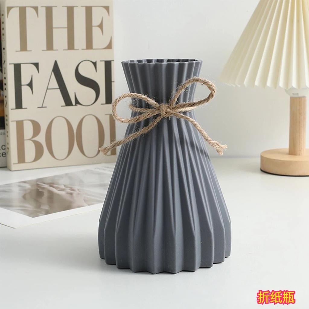 3pcs Water Ripple Plastic Vase Home Living Room Office Flower Arrangement Decoration Crafts Wedding Table Center Vase Ornament