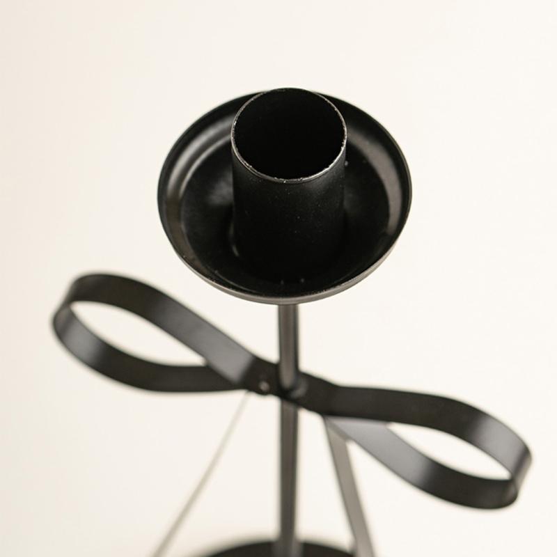 Decorative Candle Stands Iron Taper Candle Holders Bowknot Candlestick Holders for Wedding,Dinning,Party Decorations