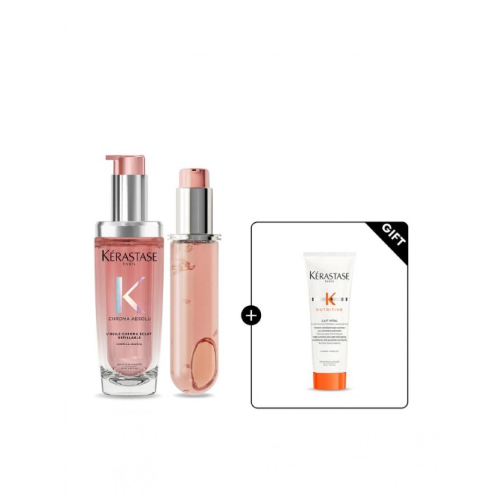 Kerastase Chroma Absolu Oil Refill Set  + Nutritive Revital Ts 75ml 