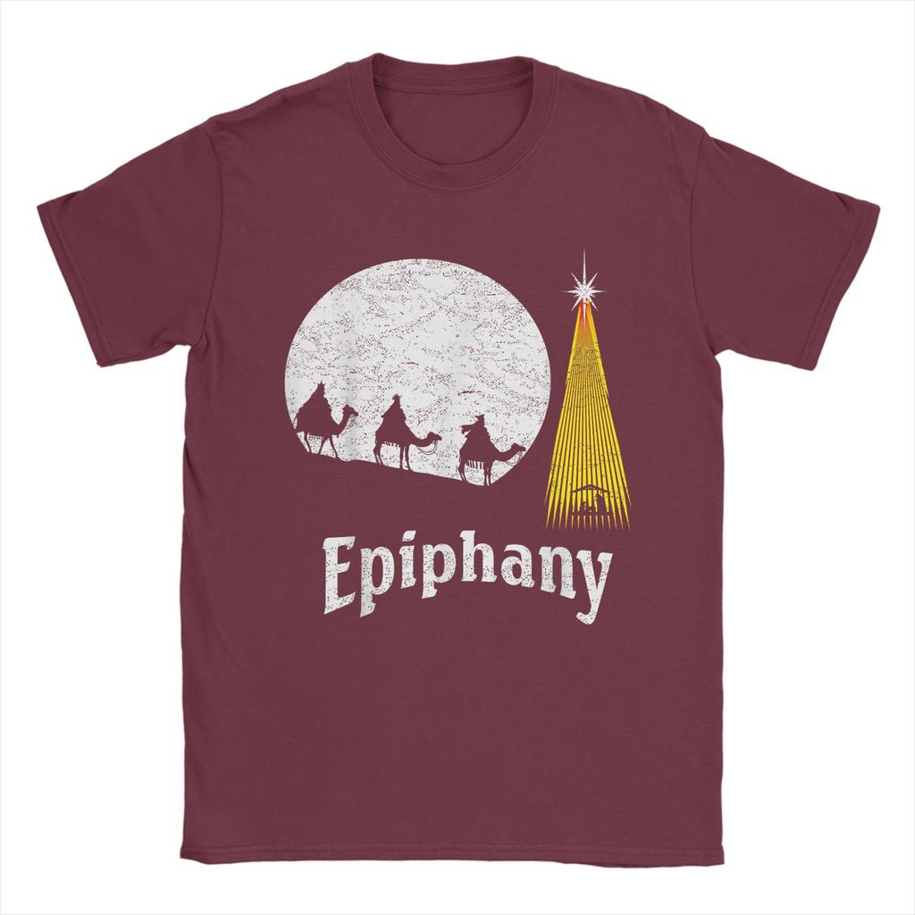 Funny Wise Men Epiphany Three Kings Day T-Shirts Men Round Neck Cotton T Shirt Christian Short Sleeve Tees Party Clothing