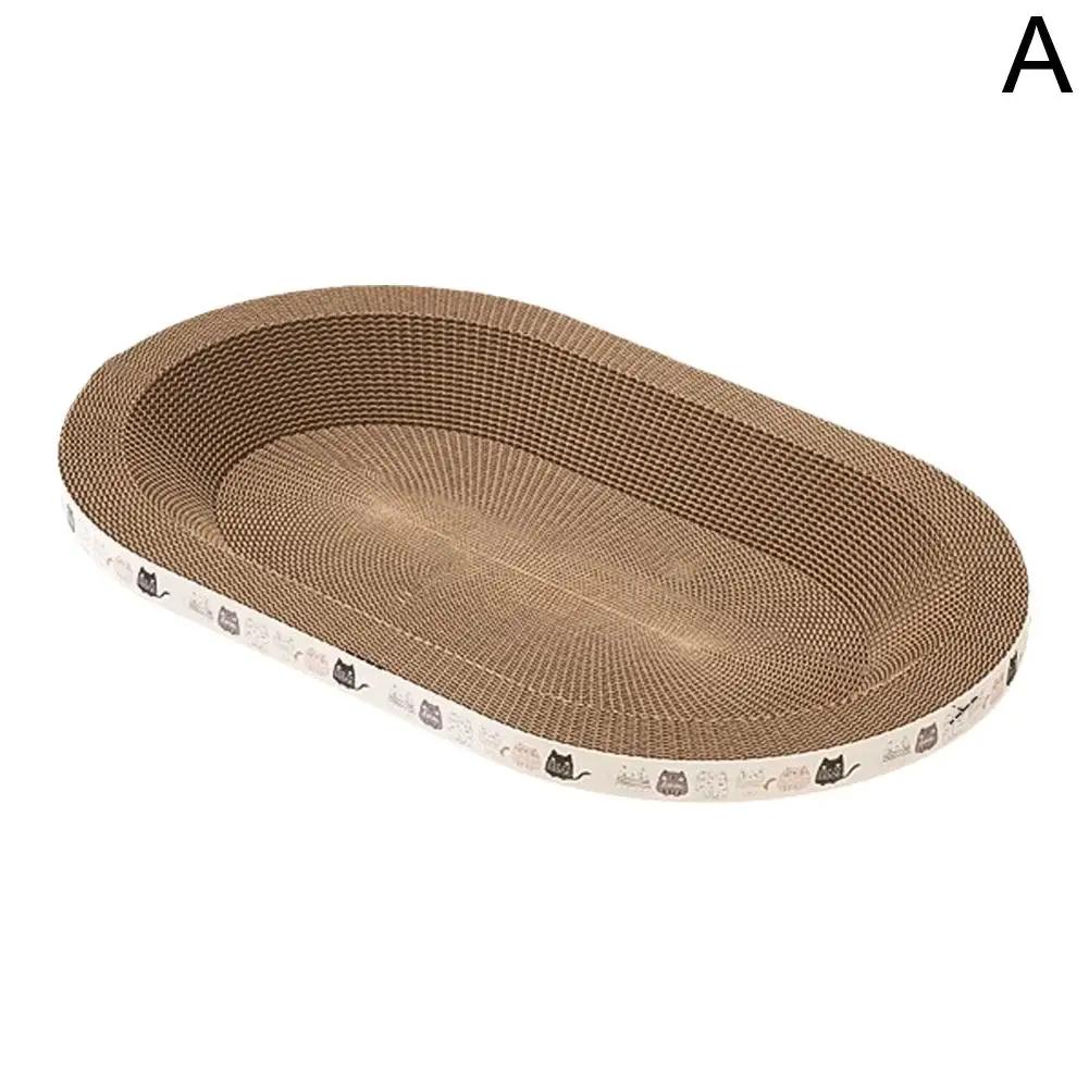 Corrugated Cat Scratcher Bed Board Scrapers Round Oval Grinding Claw Toys for Cats Wear-Resistant Scratching Nest Accessori R9Q9