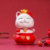 Shake Head Lucky Cat Car Decoration Waving Arm Car Fortune Cat Ornament  Home Decor