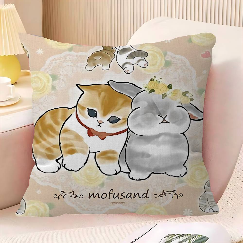 Funny Cat Mofusand Pillow Anime Pillow Sofa Bed Head Pillow Cover Cushion Cover 45X45 Cm Fashion