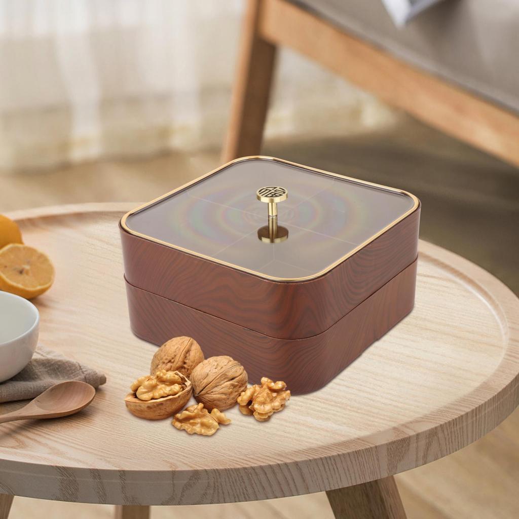 Dried Fruit Tray with Lid Dry Fruit Platter Tray Snack Serving Plate Dishes Food Storage Container Box for Nuts Dinner Table