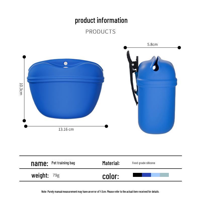 

Silicone Pet Training Treat Pouch with Magnetic Buckle - Large Capacity