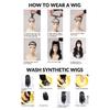 26 Inch Long Curly Full Wigs Heat Resistant Bangs Full Wigs for Photography Stage Movie Hair