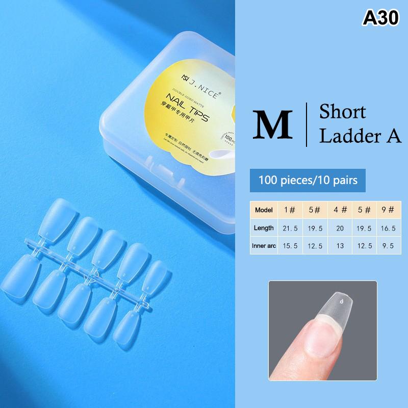 100 Pièces Embouts d'Ongles Amande Couvrance Totale Mat Gel Souple Faux Ongles Pour Salon de Manucure DIY Manucure Maison Création d'Art pour Ongles