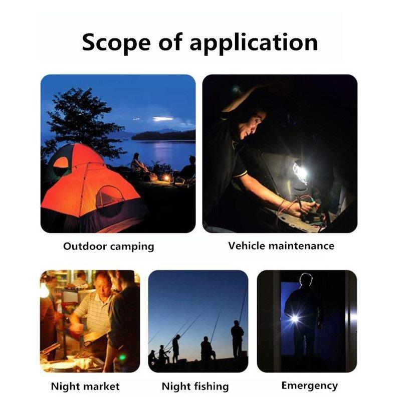 20W/40W/60W/80W/100W/150W/200W USB Rechargeable LED Lamp for Outdoor Camping Night Fishing Emergency Light