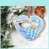 Unique Blue Heart Resin Christmas Decoration For Kids With Whimsical Charm