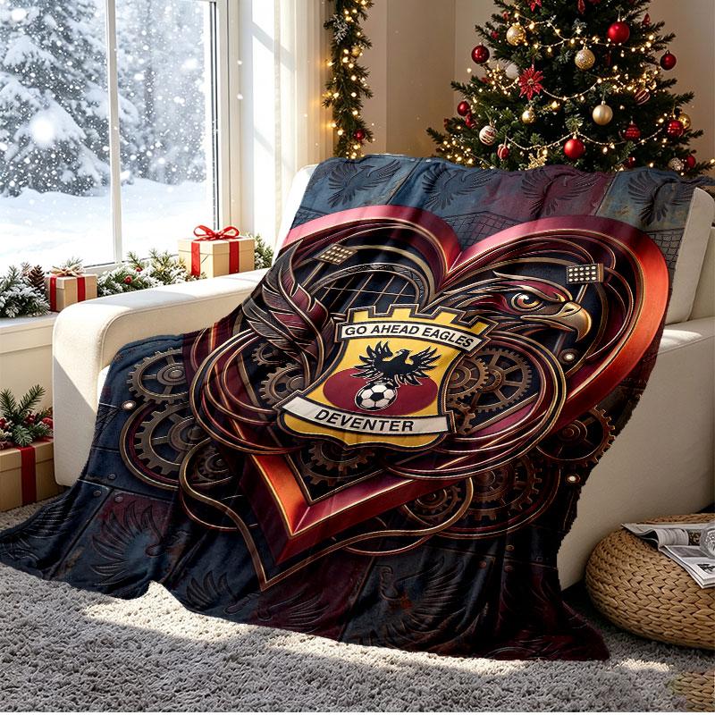 Go Ahead Eagles Pattern Blanket for Home Decoration, Bed, Sofa, Car Travel, Camping, Suitable for All Seasons, Birthday Christmas Gift
