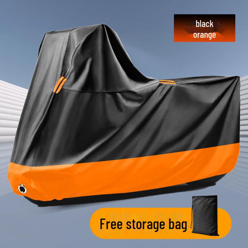 Wasserdichte, silberbeschichtete 210D-Motorradabdeckung, ideal für den Einsatz im Freien, Elektroautos, Fahrräder, Sonnenschutz, Staubschutz.