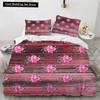 Sunflower King Queen Duvet Cover Striped Floral Bedding Set for Kids Teens Adults Colorful Flowers 23pcs Polyester Quilt Cover