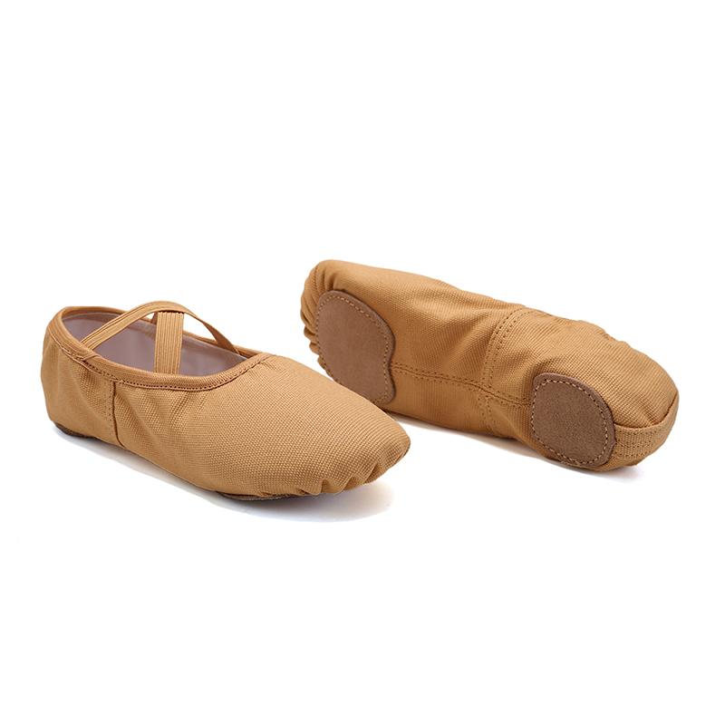 Children Girls Adults Ballet Flat Bottomed Dance Shoe Breath Canvas Soft Soled Practice Dance Shoes