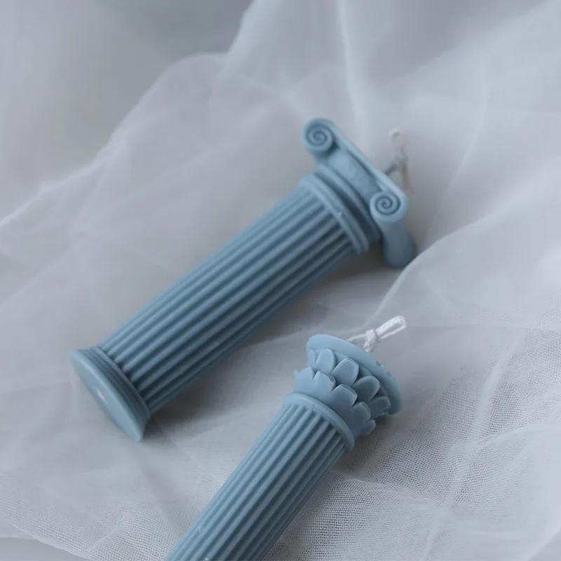 Simple Style Home Decoration Roman Column Candle Mold European Scented Candle DIY Mold Plaster Mold