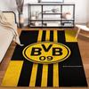 "BVB 09 Schwarz-Gelbes Logo Design Teppich Rutschfester Teppich geeignet für Wohnzimmer- und Schlafzimmer-Sofas"