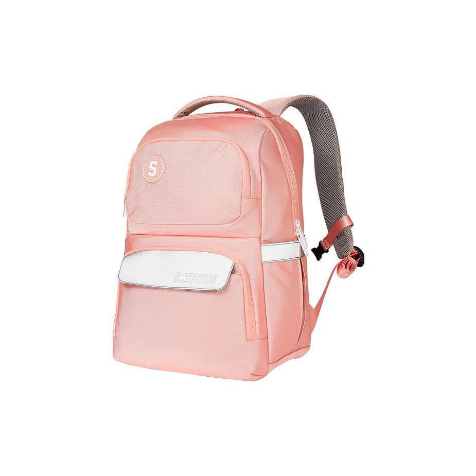 Skechers Night Reflective Large Capacity Lightweight Fabric Backpack Women Backpack Light-Pink L221K134-00FT