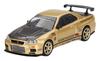 MINI GT Nissan Skyline R34 Top Secret Gold Drive Japan Exclusive Finished Product 1/64 GT-R Right-hand