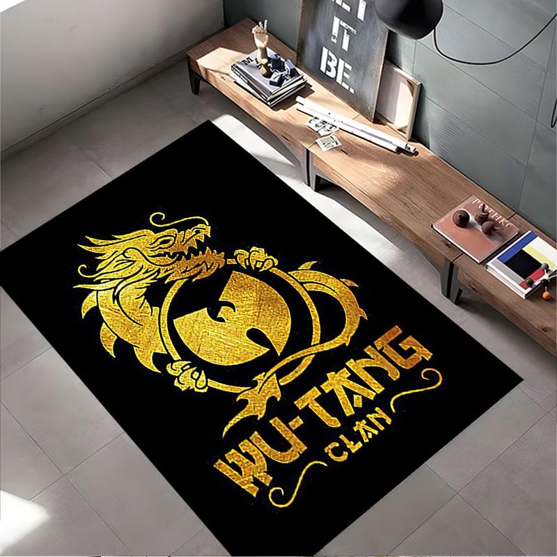 Diseño de Dragón Dorado del Wu-Tang Clan adecuado como alfombrilla antideslizante para el sofá del salón o del dormitorio