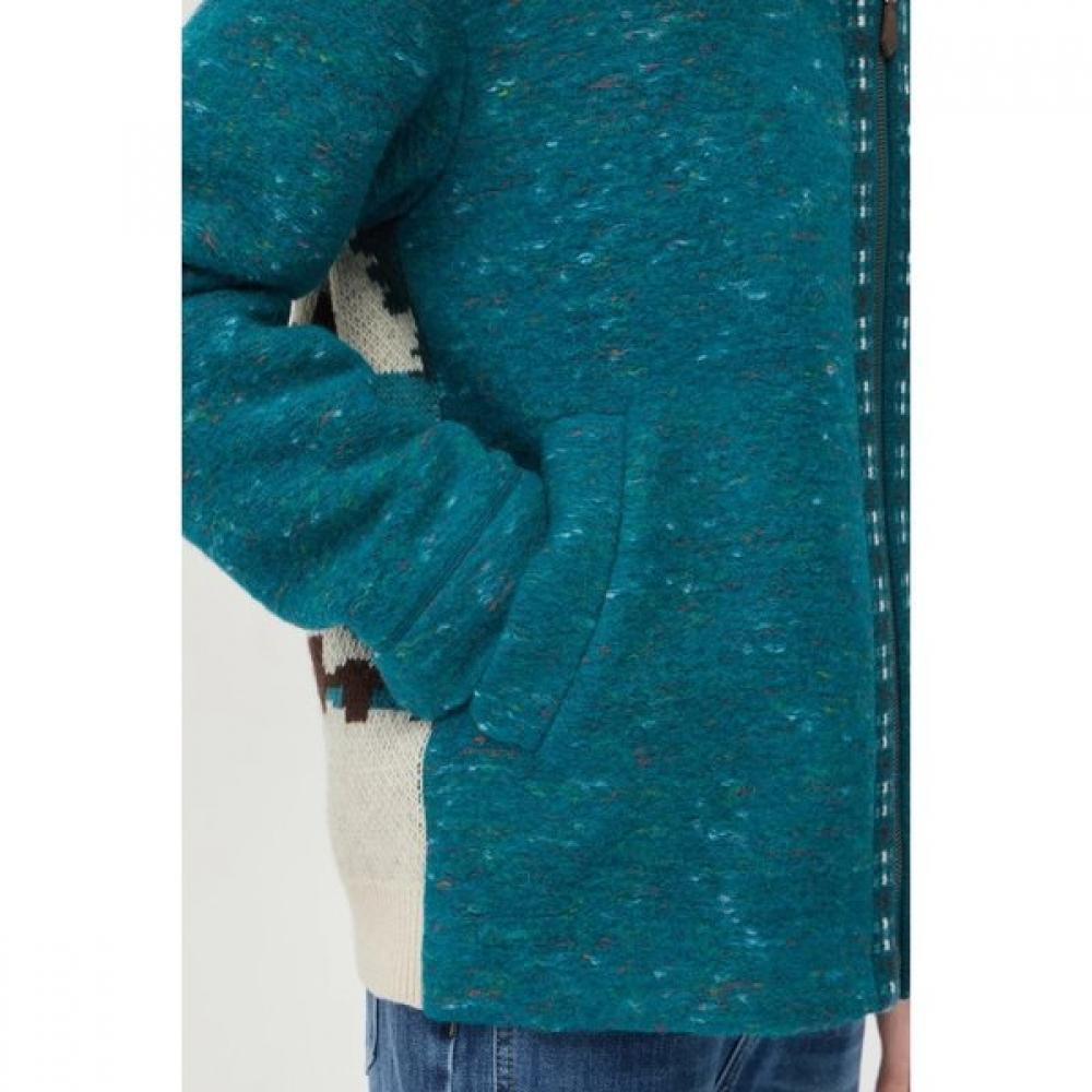 Benetton Jacquard Knit Hood Wool Jumper Bajp51561