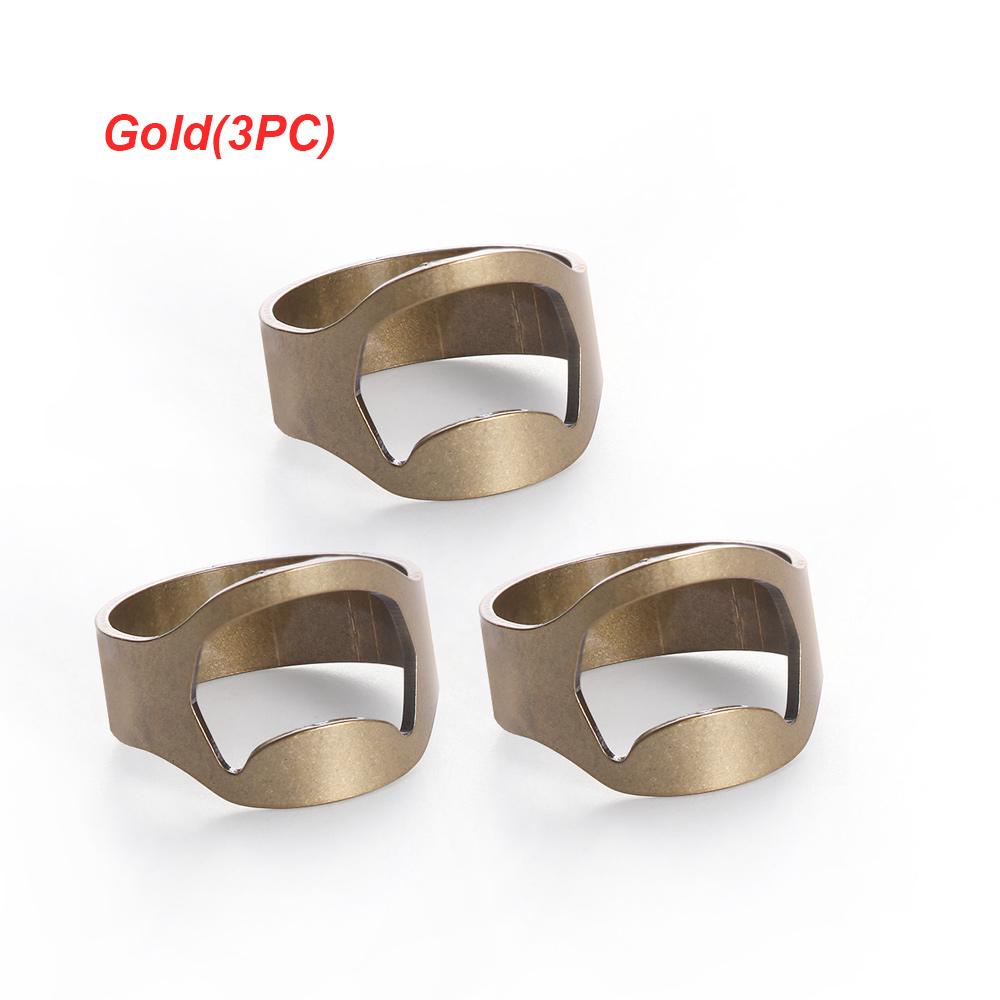 1/3PCS Silver Bar Supplies Stainless Steel Gadgets Beer Bottles Opener Kitchen Tool Finger Ring Openers