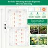 LED Grow Panel Light Ultra-thin Full Spectrum Hydroponic Indoor Plant Lamp with Timer 3‑Color Dimming Waterproof Home Garden