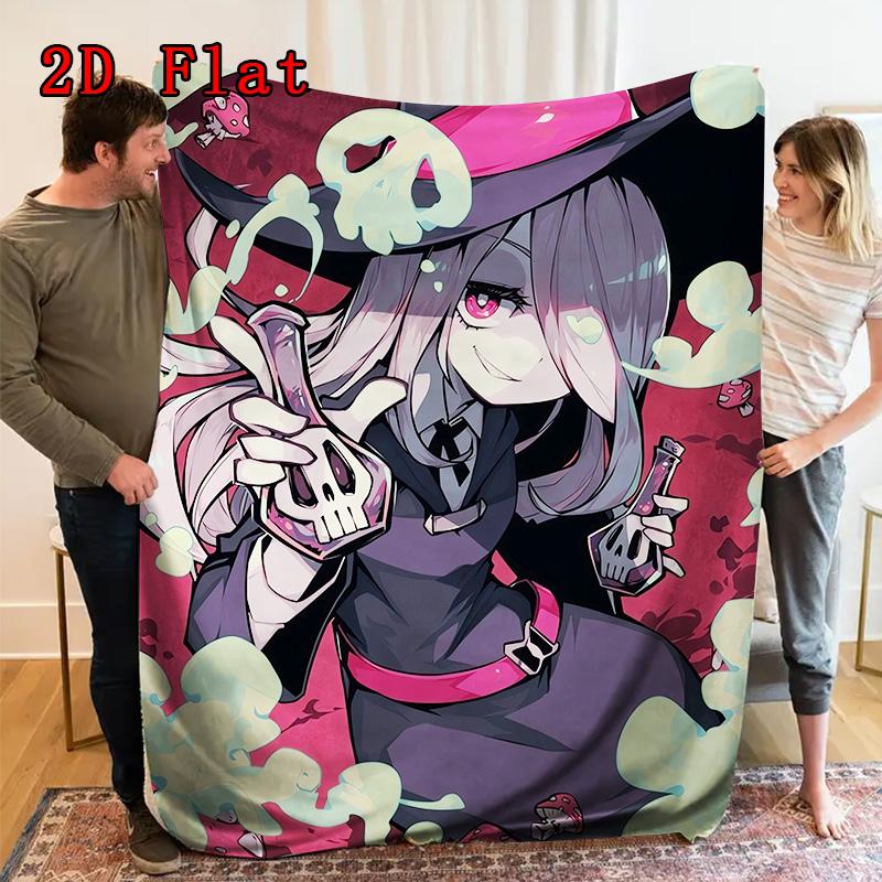 Little Witch Academia 2D Flat Pattern Flannel Blanket High Quality All Seasons Warmth and Comfort Perfect for Christmas Gifts.DMT0925490