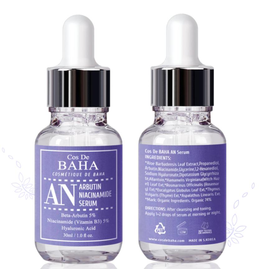 Cos De BAHA AN Arbutin+Niacinamide Serum 30ml (3 Options)