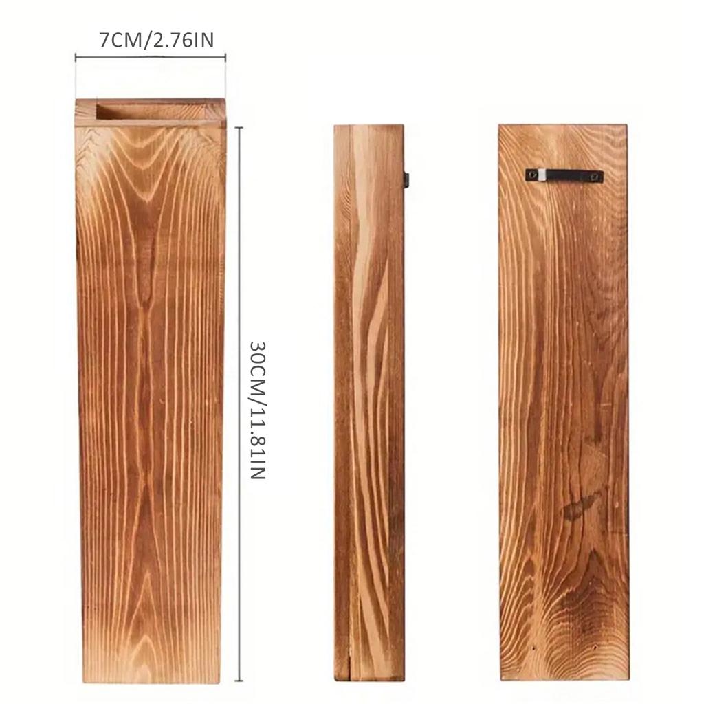 Wooden Wall Vase Decoration for Dried Flowers Hanging Plant Container Natural Wood Hanging Planter Home Decor Wall Mounted Vase