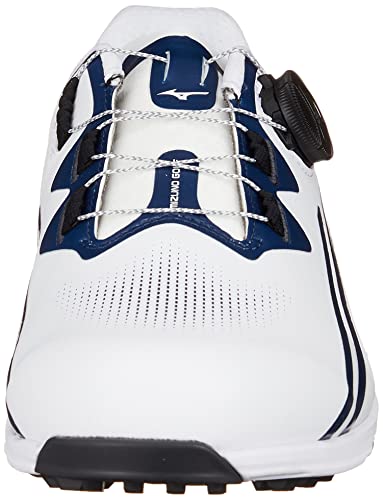 Mizuno Nexlite WG BOA Waterproof Golf Shoes, Men's, White/Navy, Size 25.0 cm, 3E