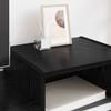 TV Stand Black Oak Effect 160 x 35 x 55 cm Particleboard