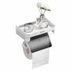 Wall Mounted Toilet Paper Holder Plastic Toilet Roll Holder Tissue Dispenser Shelf  Multifunctional