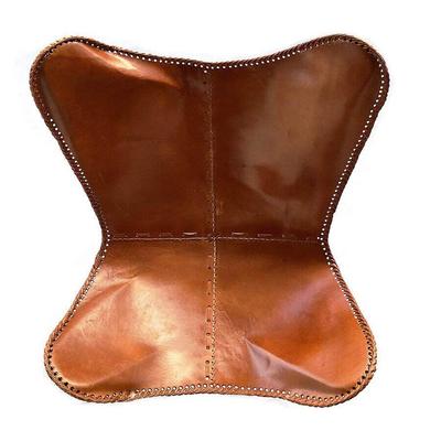 Leder-Wohnzimmerstühle, Bezug-Butterfly-Stuhl, braun, handgefertigt (Nur Abdeckung)