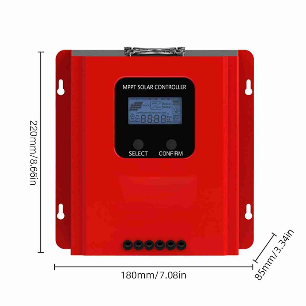 60A Solar Controller, MPPT Efficiency, LCD Display,   Communication for 12V 24V 36V 48V Auto Identification Battery