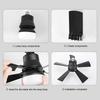 30W LED Stropní Světlo s Ventilátorem E26 Patice Bezdrátové Dálkové Ovládání Stmívání Tří Barev LED Žárovka Stropní Světlo s Ventilátorem pro Ložnici Obývací Pokoj