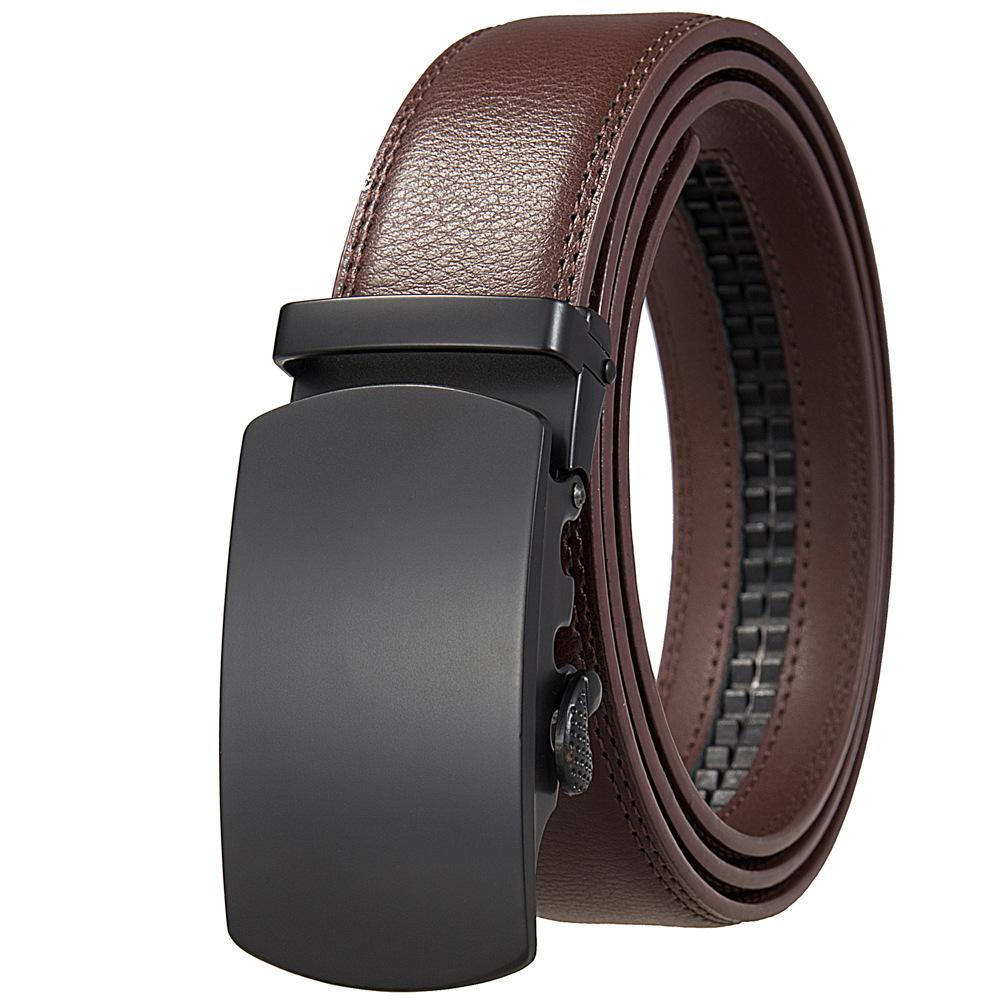 1Pcs Two-Layer Cowhide Belt, Fashionable Business Automatic Buckle Belt Ly35-1064-1